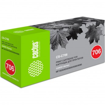 Лазерный картридж CACTUS CS-C706 (Cartridge 706) для Canon imageClass MF6530, MF6540, MF6540pl, MF6550, MF6560, MF6580; MF6530 i-Sensys, 6540 i-Sensys, 6540pl i-Sensys, 6550 i-Sensys, 6560 i-Sensys, 6580 i-Sensys, черный, 5 000 стр. Лазерный картридж CACTUS CS-C706 (Cartridge 706) для Canon imageClass MF6530, MF6540, MF6540pl, MF6550, MF6560, MF6580; MF6530 i-Sensys, 6540 i-Sensys, 6540pl i-Sensys, 6550 i-Sensys, 6560 i-Sensys, 6580 i-Sensys, черный, 5 000 стр.