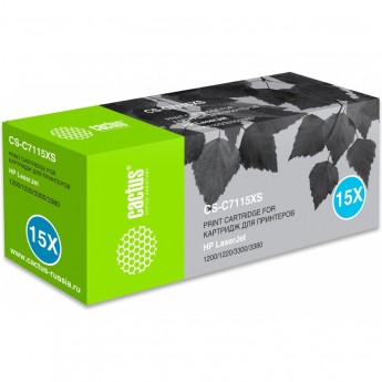 Лазерный картридж CACTUS CS-C7115X (HP 15X) для HP LaserJet 1200, 1200n, 1200se, 1220, 1220se, 3300, 3300 MFP, 3310, 3320, 3320 MFP, 3320n, 3320n MFP, 3330, 3330 MFP, 3380, 3380 MFP, черный, увеличенной емкости, 3 500 стр. Лазерный картридж CACTUS CS-C7115X (HP 15X) для HP LaserJet 1200, 1200n, 1200se, 1220, 1220se, 3300, 3300 MFP, 3310, 3320, 3320 MFP, 3320n, 3320n MFP, 3330, 3330 MFP, 3380, 3380 MFP, черный, увеличенной емкости, 3 500 стр.