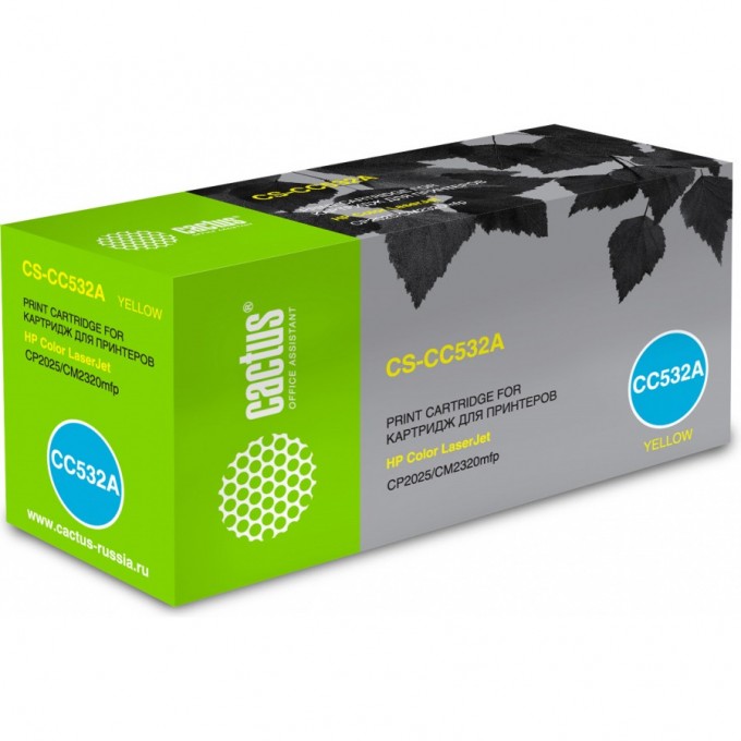 Лазерный картридж CACTUS (HP 304A) для HP Color LaserJet CM2320 MFP, CM2320fxi (CC435A), CM2320n, CM2320nf (CC436A), CP2020 series, CP2025 (CB493A), CP2025dn (CB495A), CP2025n (CB494A), CP2025x, желтый, 2 800 стр. CS-CC532A Лазерный картридж CACTUS (HP 304A) для HP Color LaserJet CM2320 MFP, CM2320fxi (CC435A), CM2320n, CM2320nf (CC436A), CP2020 series, CP2025 (CB493A), CP2025dn (CB495A), CP2025n (CB494A), CP2025x, желтый, 2 800 стр. CS-CC532A