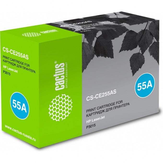 Лазерный картридж CACTUS (HP 55A) для HP LaserJet M521 Pro 500 MFP, M521dn Pro MFP, M521dw Pro MFP, M525 , M525c MFP, M525dn MFP, M525f MFP, P3010, P3015, P3015d, P3015dn, P3015n, P3015x, черный, 6 000 стр. CS-CE255AS Лазерный картридж CACTUS (HP 55A) для HP LaserJet M521 Pro 500 MFP, M521dn Pro MFP, M521dw Pro MFP, M525 , M525c MFP, M525dn MFP, M525f MFP, P3010, P3015, P3015d, P3015dn, P3015n, P3015x, черный, 6 000 стр. CS-CE255AS