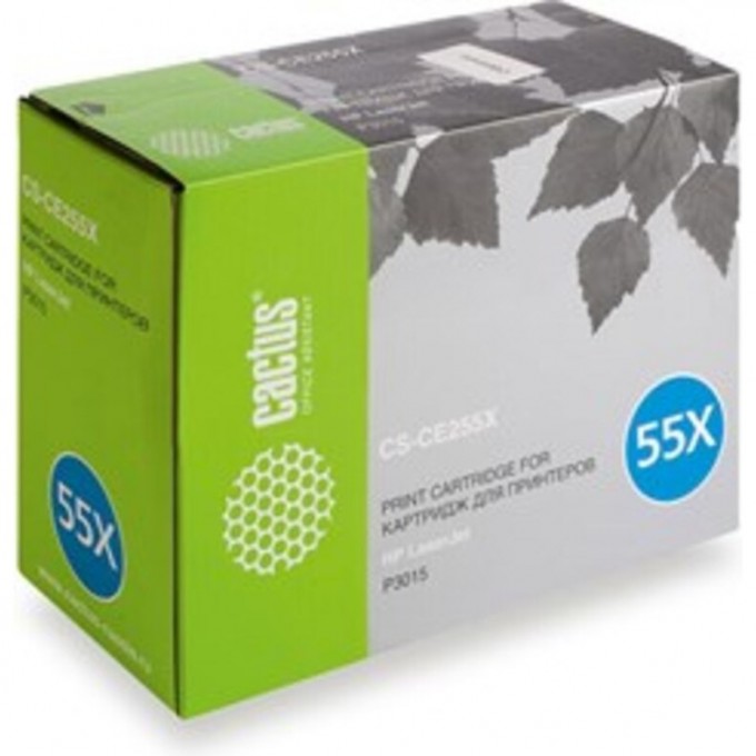Лазерный картридж CACTUS (HP 55X) для HP LaserJet M521 Pro 500 MFP, M521dn , M521dw, M525 , M525c MFP, M525dn MFP, M525f MFP, P3010, P3015, P3015d, P3015dn, P3015n, P3015x, черный, увеличенной емкости, 12 500 стр. CS-CE255X Лазерный картридж CACTUS (HP 55X) для HP LaserJet M521 Pro 500 MFP, M521dn , M521dw, M525 , M525c MFP, M525dn MFP, M525f MFP, P3010, P3015, P3015d, P3015dn, P3015n, P3015x, черный, увеличенной емкости, 12 500 стр. CS-CE255X