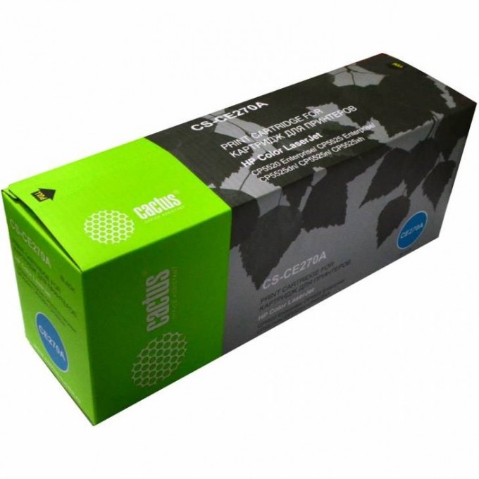 Лазерный картридж CACTUS (HP 650A) для HP Color LaserJet CP5520 Enterprise, CP5525 Enterprise, CP5525dn, M750dn Enterprise D3L09A, M750n Enterprise D3L08A, M750xh Enterprise D3L10A, черный, 13 000 стр. CS-CE270AR Лазерный картридж CACTUS (HP 650A) для HP Color LaserJet CP5520 Enterprise, CP5525 Enterprise, CP5525dn, M750dn Enterprise D3L09A, M750n Enterprise D3L08A, M750xh Enterprise D3L10A, черный, 13 000 стр. CS-CE270AR