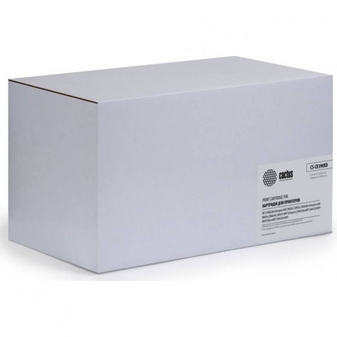 Лазерный картридж CACTUS (HP 90X) для HP LaserJet M601dn, M601n, M602dn, M602n, M602x, M603dn, M603n, M603xh, M4555, M4555dn, M4555f, M4555fskm, M4555h, черный, увеличенной емкости, 24 000 стр., 2 шт. CS-CE390XD Лазерный картридж CACTUS (HP 90X) для HP LaserJet M601dn, M601n, M602dn, M602n, M602x, M603dn, M603n, M603xh, M4555, M4555dn, M4555f, M4555fskm, M4555h, черный, увеличенной емкости, 24 000 стр., 2 шт. CS-CE390XD