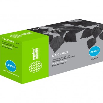 Лазерный картридж CACTUS CS-CE400X (HP 507X) для принтеров HP Color LaserJet M551 (Ent 500 color), M551dn Ent (CF082A), M551n Ent, M551xh Ent, M570 (Pro 500 color MFP), M570dn (Pro 500 color MFP), черный, увеличенной емкости, 11 000 стр. Лазерный картридж CACTUS CS-CE400X (HP 507X) для принтеров HP Color LaserJet M551 (Ent 500 color), M551dn Ent (CF082A), M551n Ent, M551xh Ent, M570 (Pro 500 color MFP), M570dn (Pro 500 color MFP), черный, увеличенной емкости, 11 000 стр.