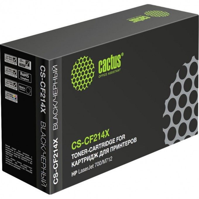 Лазерный картридж CACTUS (HP 14X) для принтеров HP LaserJet M712 Pro 700, M712dn Pro 700, M712n Pro 700, M712xh Pro 700, M725 Enterprise 700, M725dn Enterprise 700 (CF066A), M725f Enterprise 700 (CF067A), черный, увеличенной емкости, 17 500 стр. CS-CF214X Лазерный картридж CACTUS (HP 14X) для принтеров HP LaserJet M712 Pro 700, M712dn Pro 700, M712n Pro 700, M712xh Pro 700, M725 Enterprise 700, M725dn Enterprise 700 (CF066A), M725f Enterprise 700 (CF067A), черный, увеличенной емкости, 17 500 стр. CS-CF214X