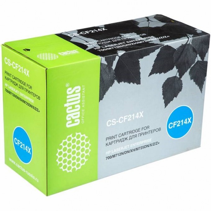 Лазерный картридж CACTUS (HP 14X) для HP LaserJet M712 Pro 700, M712dn Pro 700, M712n Pro 700, M712xh Pro 700, M725, M725dn (CF066A), M725f (CF067A), M725z (CF068A), черный, увеличенной емкости, 17 500 стр. CS-CF214XR Лазерный картридж CACTUS (HP 14X) для HP LaserJet M712 Pro 700, M712dn Pro 700, M712n Pro 700, M712xh Pro 700, M725, M725dn (CF066A), M725f (CF067A), M725z (CF068A), черный, увеличенной емкости, 17 500 стр. CS-CF214XR