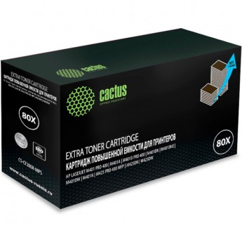 Лазерный картридж CACTUS CS-CF280X-MPS (HP 80X) для HP LaserJet M401 Pro 400, M401a, M401d Pro 400, M401dn, M401dne (CF399A), M401dw, M401n, M425 Pro 400 MFP, M425dn, M425dw, черный, увеличенной емкости, 13 000 стр. Лазерный картридж CACTUS CS-CF280X-MPS (HP 80X) для HP LaserJet M401 Pro 400, M401a, M401d Pro 400, M401dn, M401dne (CF399A), M401dw, M401n, M425 Pro 400 MFP, M425dn, M425dw, черный, увеличенной емкости, 13 000 стр.