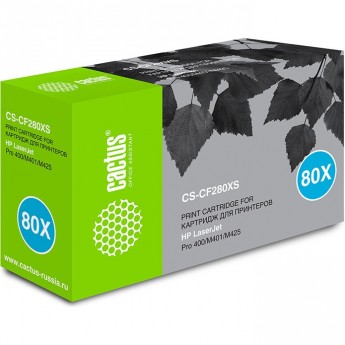 Лазерный картридж CACTUS CS-CF280XS (HP 80X) для HP LaserJet M401 Pro 400, M401a, M401d Pro 400, M401dn, M401dne (CF399A), M401dw, M401n, M425 Pro 400 MFP, M425dn, M425dw, черный, увеличенной емкости, 6 900 стр. Лазерный картридж CACTUS CS-CF280XS (HP 80X) для HP LaserJet M401 Pro 400, M401a, M401d Pro 400, M401dn, M401dne (CF399A), M401dw, M401n, M425 Pro 400 MFP, M425dn, M425dw, черный, увеличенной емкости, 6 900 стр.