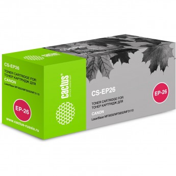 Лазерный картридж CACTUS CS-EP26 (8489A002) для Canon imageClass MF3110, MF3240, MF5530, MF5730, MF5770; LBP 27, 300, 3200 Laser Shot, 3240 i-Sensys; MF3110, 3200, 3240, 5600, 5630, 5730, 5770; SmartBase MF27, черный, 2 500 стр. Лазерный картридж CACTUS CS-EP26 (8489A002) для Canon imageClass MF3110, MF3240, MF5530, MF5730, MF5770; LBP 27, 300, 3200 Laser Shot, 3240 i-Sensys; MF3110, 3200, 3240, 5600, 5630, 5730, 5770; SmartBase MF27, черный, 2 500 стр.