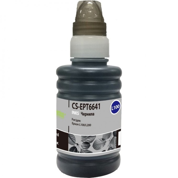 Чернила CACTUS для Epson L100, L110, L120, L132, L200, L210, L222, L300, L312, L350, L355, L382, L386, L456, L486, L550, L555, L566, L605, L655, L1300, L1455, L3050, L3060, L3070, L362, L364, L366, черный, 100 мл CS-EPT6641 Чернила CACTUS для Epson L100, L110, L120, L132, L200, L210, L222, L300, L312, L350, L355, L382, L386, L456, L486, L550, L555, L566, L605, L655, L1300, L1455, L3050, L3060, L3070, L362, L364, L366, черный, 100 мл CS-EPT6641