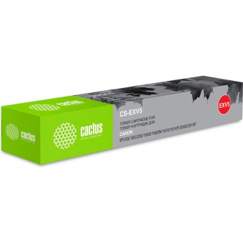 Лазерный картридж CACTUS CS-EXV5 (C-EXV5) для Canon ImageRunner 1600, 1600f, 1600fl, 1600l, 1610, 1610f, 1610fl, 1630, 1670, 1670f, 2000, 2000f, 2000fl, 2000l, 2010, 2010f; IR 1630, 1670, 1670f, 2000, 2010, 2010f, черный, 7 850 стр. Лазерный картридж CACTUS CS-EXV5 (C-EXV5) для Canon ImageRunner 1600, 1600f, 1600fl, 1600l, 1610, 1610f, 1610fl, 1630, 1670, 1670f, 2000, 2000f, 2000fl, 2000l, 2010, 2010f; IR 1630, 1670, 1670f, 2000, 2010, 2010f, черный, 7 850 стр.