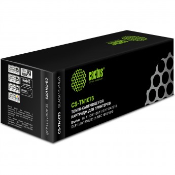 Лазерный картридж CACTUS CS-TN1075 (TN-1075) для принтеров Brother HL 1110r, HL 1112r, DCP 1510r, DCP 1512r, MFC 1810r, MFC 1815r, HL 1210wr, HL 1212wr, DCP 1610wr, DCP 1612wr, MFC 1912wr, черный, 1 000 стр. Лазерный картридж CACTUS CS-TN1075 (TN-1075) для принтеров Brother HL 1110r, HL 1112r, DCP 1510r, DCP 1512r, MFC 1810r, MFC 1815r, HL 1210wr, HL 1212wr, DCP 1610wr, DCP 1612wr, MFC 1912wr, черный, 1 000 стр.