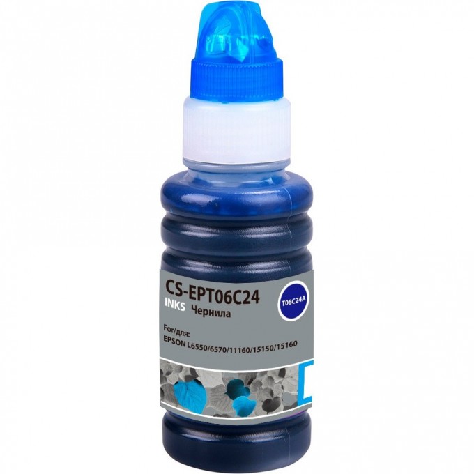 Чернила CACTUS №112 для Epson L6550, 6570, 11160, 15150, 15160, голубой, 70 мл CS-EPT06C24 Чернила CACTUS №112 для Epson L6550, 6570, 11160, 15150, 15160, голубой, 70 мл CS-EPT06C24