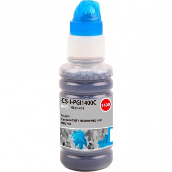 Чернила CACTUS CS-I-PGI1400C для Canon Maxify MB2040, MB2140, MB2740, голубой, 100 мл Чернила CACTUS CS-I-PGI1400C для Canon Maxify MB2040, MB2140, MB2740, голубой, 100 мл