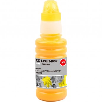 Чернила CACTUS CS-I-PGI1400Y для Canon Maxify MB2040, MB2140, MB2740, желтый, 100 мл Чернила CACTUS CS-I-PGI1400Y для Canon Maxify MB2040, MB2140, MB2740, желтый, 100 мл
