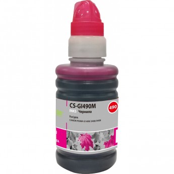 Чернила CACTUS CS-GI490M для Canon Pixma G1400, G2400, G3400, пурпурный, 100 мл Чернила CACTUS CS-GI490M для Canon Pixma G1400, G2400, G3400, пурпурный, 100 мл
