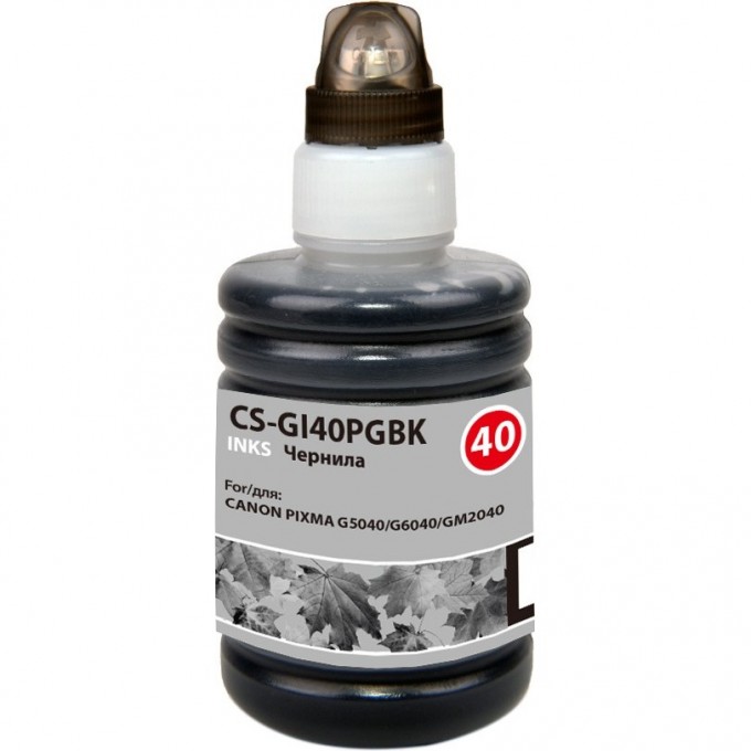 Чернила CACTUS для Canon Pixma G5040, G6040, GM2040, черный, 100 мл CS-GI40PGBK Чернила CACTUS для Canon Pixma G5040, G6040, GM2040, черный, 100 мл CS-GI40PGBK
