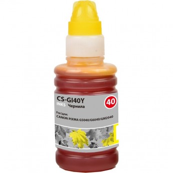 Чернила CACTUS CS-GI40Y для Canon Pixma G5040, G6040, GM2040, желтый, 70 мл Чернила CACTUS CS-GI40Y для Canon Pixma G5040, G6040, GM2040, желтый, 70 мл