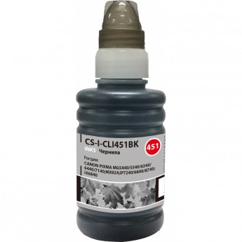 Чернила CACTUS CS-I-CLI451BK для Canon Pixma iP6840, iP7240, iP8740, iX6840, MG5440, черный, 100 мл Чернила CACTUS CS-I-CLI451BK для Canon Pixma iP6840, iP7240, iP8740, iX6840, MG5440, черный, 100 мл