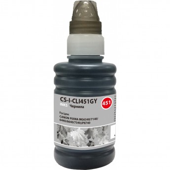 Чернила CACTUS CS-I-CLI451GY для Canon Pixma iP8740, MG6340, MG6440, MG6640, MG7140, MG7540, серый, 100 мл Чернила CACTUS CS-I-CLI451GY для Canon Pixma iP8740, MG6340, MG6440, MG6640, MG7140, MG7540, серый, 100 мл