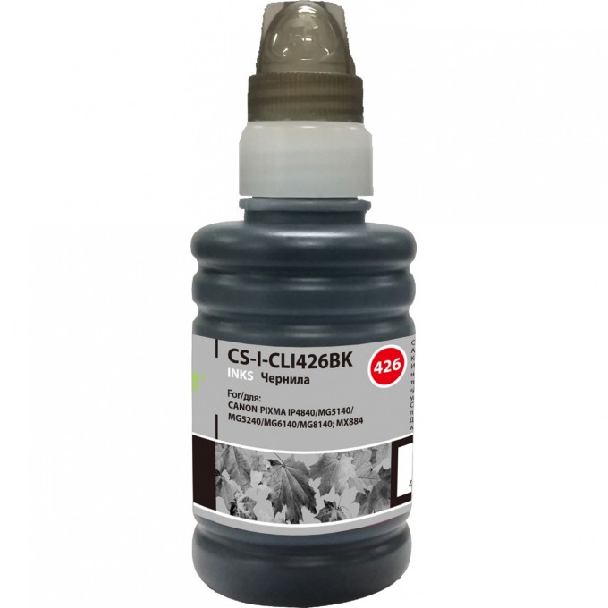 Чернила CACTUS для Canon PIXMA MG5140, 5240, 6140, 8140; MX884, черный, 100 мл CS-I-CLI426BK Чернила CACTUS для Canon PIXMA MG5140, 5240, 6140, 8140; MX884, черный, 100 мл CS-I-CLI426BK
