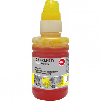 Чернила CACTUS CS-I-CLI481Y для Canon Pixma TR7540, TR8540, TS6140, TS8140, TS9140, желтый, 100 мл Чернила CACTUS CS-I-CLI481Y для Canon Pixma TR7540, TR8540, TS6140, TS8140, TS9140, желтый, 100 мл