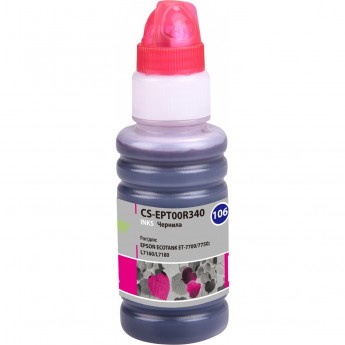 Чернила CACTUS CS-EPT00R340 для Epson L7160, L7180, пурпурный, 70 мл Чернила CACTUS CS-EPT00R340 для Epson L7160, L7180, пурпурный, 70 мл