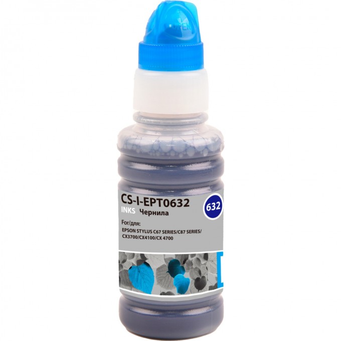 Чернила CACTUS для Epson Stylus C67 Series, C87 Series, CX3700, голубой, 100 мл CS-I-EPT0632 Чернила CACTUS для Epson Stylus C67 Series, C87 Series, CX3700, голубой, 100 мл CS-I-EPT0632