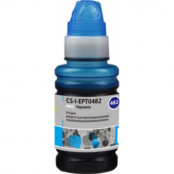 Чернила CACTUS CS-I-EPT0482 для Epson Stylus Photo R200, R220, R300, R320, R340, голубой, 100 мл Чернила CACTUS CS-I-EPT0482 для Epson Stylus Photo R200, R220, R300, R320, R340, голубой, 100 мл
