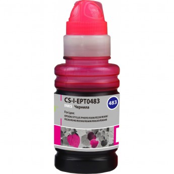 Чернила CACTUS CS-I-EPT0483 для Epson Stylus Photo R200, R220, R300, R320, R340, пурпурный, 100 мл Чернила CACTUS CS-I-EPT0483 для Epson Stylus Photo R200, R220, R300, R320, R340, пурпурный, 100 мл