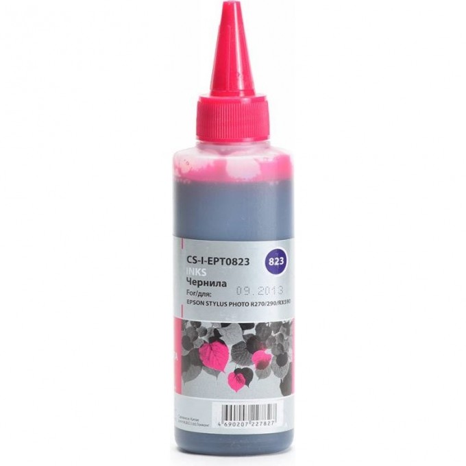 Чернила CACTUS для Epson Stylus Photo R270, 290, RX590, пурпурный, 100 мл CS-I-EPT0823 Чернила CACTUS для Epson Stylus Photo R270, 290, RX590, пурпурный, 100 мл CS-I-EPT0823