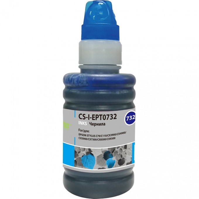 Чернила CACTUS для Epson Stylus С79, C110, СХ3900, CX4900, CX5900, голубой, 100 мл CS-I-EPT0732 Чернила CACTUS для Epson Stylus С79, C110, СХ3900, CX4900, CX5900, голубой, 100 мл CS-I-EPT0732