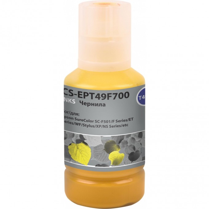 Чернила CACTUS T49F7 желтый (140мл) для Epson SureColor SC-F501 cs-ept49f700 Чернила CACTUS T49F7 желтый (140мл) для Epson SureColor SC-F501 cs-ept49f700