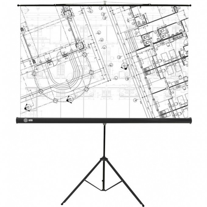 Экран CACTUS Triscreen , 1:1, рулонный, белый, 127x127 см. CS-PST-127X127 Экран CACTUS Triscreen , 1:1, рулонный, белый, 127x127 см. CS-PST-127X127