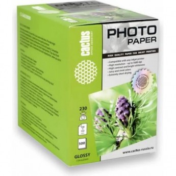 Фотобумага CACTUS CS-GA6230500, формат А6, 230г/м2, белая Фотобумага CACTUS CS-GA6230500, формат А6, 230г/м2, белая