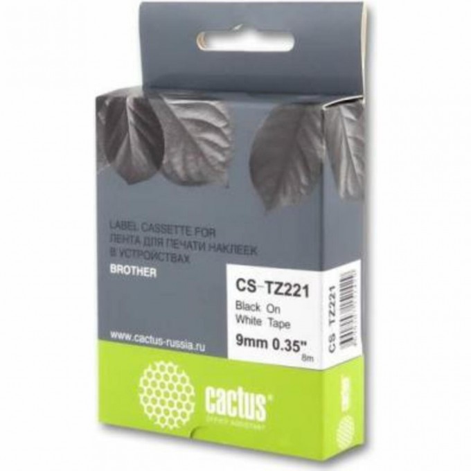 Картридж ленточный CACTUS CS-TZE121 для Brother PT-P1010, PT-P700, P750W, P900W, P950W, PT-D210, D450VP, D600VP, PT-H110BUNDE, черный CS-TZ121 Картридж ленточный CACTUS CS-TZE121 для Brother PT-P1010, PT-P700, P750W, P900W, P950W, PT-D210, D450VP, D600VP, PT-H110BUNDE, черный CS-TZ121