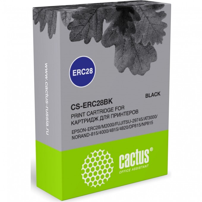 Картридж матричный CACTUS (ERC28) черный для Epson ERC28,M2000,FUJITSU-29745,AT3000,NORAND-815,4000,4815,4820,DP815,NP815 cs-erc28bk Картридж матричный CACTUS (ERC28) черный для Epson ERC28,M2000,FUJITSU-29745,AT3000,NORAND-815,4000,4815,4820,DP815,NP815 cs-erc28bk