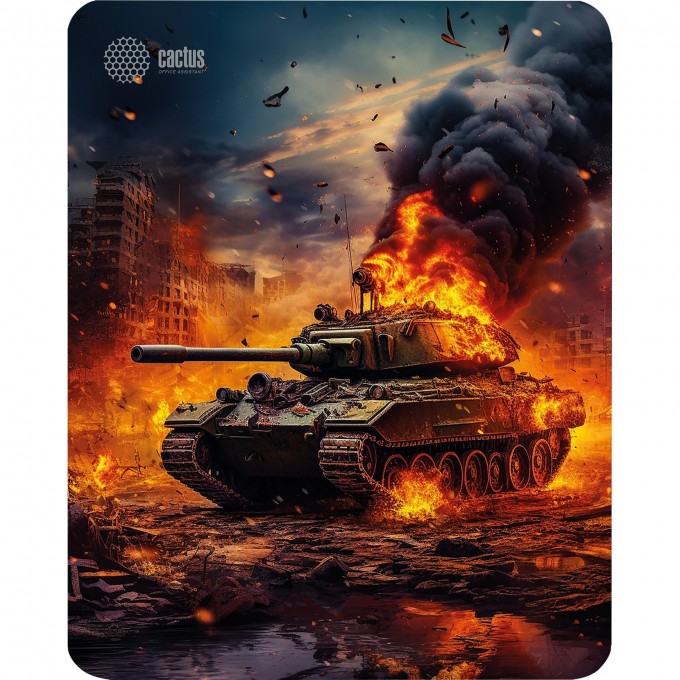 Коврик для мыши CACTUS BURNING TANK 300x250x3мм cs-mp-d04m Коврик для мыши CACTUS BURNING TANK 300x250x3мм cs-mp-d04m
