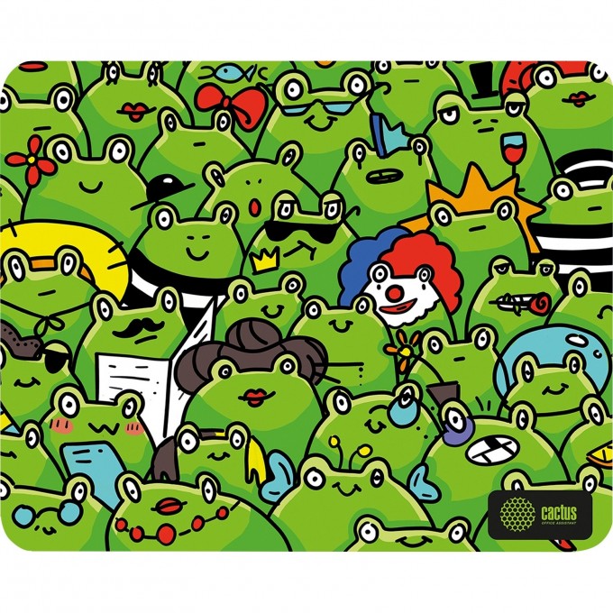 Коврик для мыши CACTUS FROGS 300x250x3мм cs-mp-d09m Коврик для мыши CACTUS FROGS 300x250x3мм cs-mp-d09m