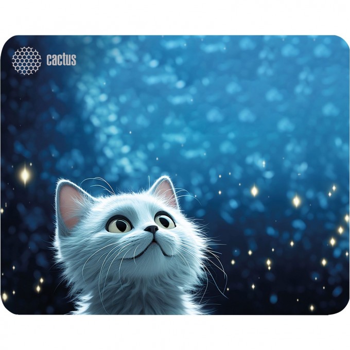 Коврик для мыши CACTUS WHITE CAT 300x250x3мм cs-mp-d11m Коврик для мыши CACTUS WHITE CAT 300x250x3мм cs-mp-d11m