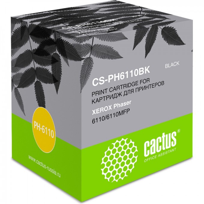 Лазерный картридж CACTUS (106R01203) для Xerox Phaser 6110, 6110b, 6110 MFP, 6110n, 6110 MFP b, 6110 MFP s, 6110 MFP x, 6110vb, 6110vn, черный, 2 000 стр. CS-PH6110BK Лазерный картридж CACTUS (106R01203) для Xerox Phaser 6110, 6110b, 6110 MFP, 6110n, 6110 MFP b, 6110 MFP s, 6110 MFP x, 6110vb, 6110vn, черный, 2 000 стр. CS-PH6110BK