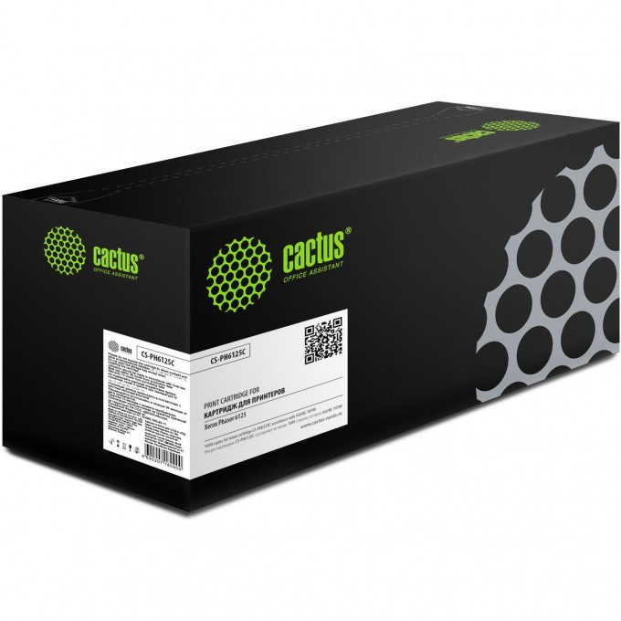 Лазерный картридж CACTUS (106R01335) для Xerox Phaser 6125, 6125n, 6125wn, голубой, 1 000 стр. CS-PH6125C Лазерный картридж CACTUS (106R01335) для Xerox Phaser 6125, 6125n, 6125wn, голубой, 1 000 стр. CS-PH6125C