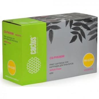 Лазерный картридж CACTUS CS-PH6280M (106R01401) для Xerox Phaser 6280, 6280dn, 6280n 5'900 стр. увеличенной емкости пурпурный Лазерный картридж CACTUS CS-PH6280M (106R01401) для Xerox Phaser 6280, 6280dn, 6280n 5'900 стр. увеличенной емкости пурпурный