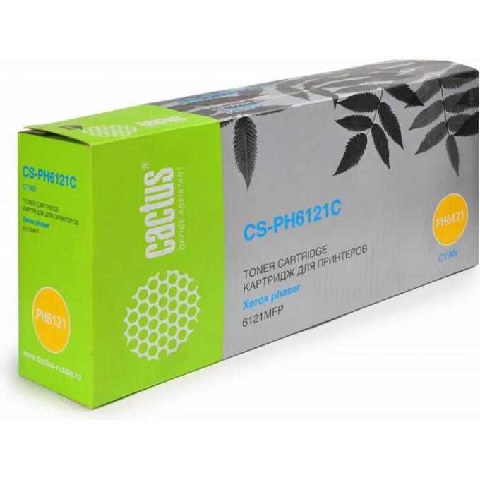 Лазерный картридж CACTUS (106R01473) голубой увеличенной емкости для Xerox Phaser 6121, 6121 MFP, 6121 MFP D, 6121 MFP N (2'600 стр.) cs-ph6121c Лазерный картридж CACTUS (106R01473) голубой увеличенной емкости для Xerox Phaser 6121, 6121 MFP, 6121 MFP D, 6121 MFP N (2'600 стр.) cs-ph6121c