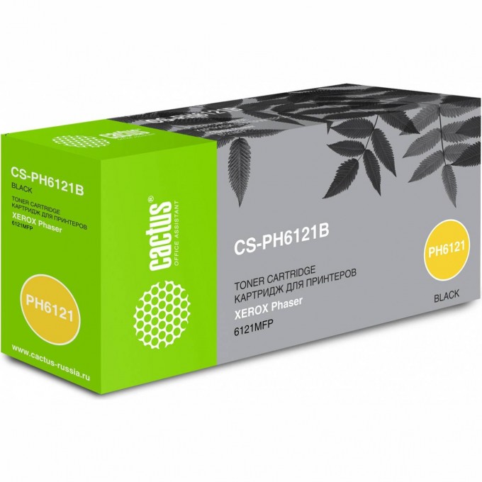 Лазерный картридж CACTUS (106R01476) черный для Xerox Phaser 6121, 6121mfp, 6121MFP D, 6121MFP N (2'600 стр.) cs-ph6121b Лазерный картридж CACTUS (106R01476) черный для Xerox Phaser 6121, 6121mfp, 6121MFP D, 6121MFP N (2'600 стр.) cs-ph6121b