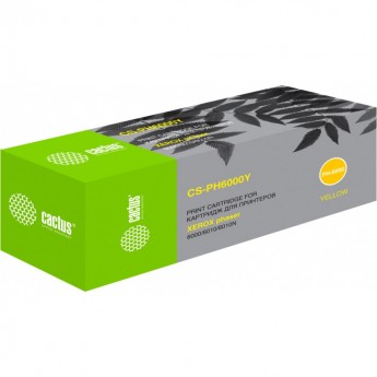 Лазерный картридж CACTUS CS-PH6000Y (106R01633) для Xerox Phaser 6000, 6000b, 6010, 6010n; WorkCentre 6015, 6015b, 6015n, 6015ni, желтый, 1 000 стр. Лазерный картридж CACTUS CS-PH6000Y (106R01633) для Xerox Phaser 6000, 6000b, 6010, 6010n; WorkCentre 6015, 6015b, 6015n, 6015ni, желтый, 1 000 стр.