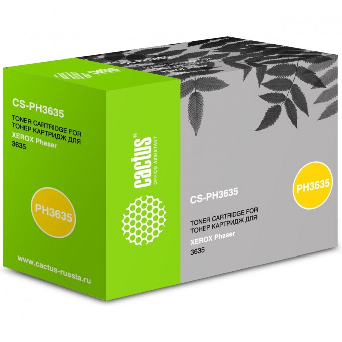 Лазерный картридж CACTUS (108R00796) для Xerox Phaser 3635, 3635 MFP, 3635 MFP s, 3635 MFP x, черный, 10 000 стр. CS-PH3635 Лазерный картридж CACTUS (108R00796) для Xerox Phaser 3635, 3635 MFP, 3635 MFP s, 3635 MFP x, черный, 10 000 стр. CS-PH3635