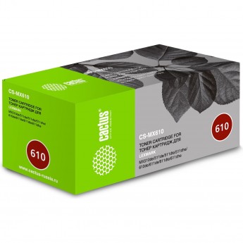 Лазерный картридж CACTUS CS-MX610 (60F5H0E) для Lexmark MX 310, 310dn, 410, 410de, 510, 510de, 511, 511de, 511dhe, 511dte, 610, 611, 611de, 611dhe, черный, увеличенной емкости, 10 000 стр Лазерный картридж CACTUS CS-MX610 (60F5H0E) для Lexmark MX 310, 310dn, 410, 410de, 510, 510de, 511, 511de, 511dhe, 511dte, 610, 611, 611de, 611dhe, черный, увеличенной емкости, 10 000 стр