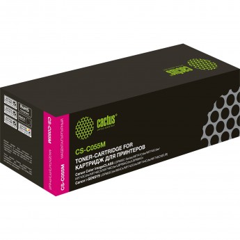 Лазерный картридж CACTUS CS-C055M (Canon 055 M) для Canon LBP663Cdw, LBP664Cx, MF746Cx, MF742Cdw, MF744Cdw, пурпурный, 2 100 стр. Лазерный картридж CACTUS CS-C055M (Canon 055 M) для Canon LBP663Cdw, LBP664Cx, MF746Cx, MF742Cdw, MF744Cdw, пурпурный, 2 100 стр.