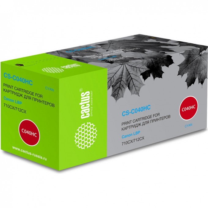 Лазерный картридж CACTUS (Cartridge 040H) для Canon LBP 710cx i-Sensys, 712cx i-Sensys, голубой, увеличенной емкости, 10 000 стр. CS-C040HC Лазерный картридж CACTUS (Cartridge 040H) для Canon LBP 710cx i-Sensys, 712cx i-Sensys, голубой, увеличенной емкости, 10 000 стр. CS-C040HC